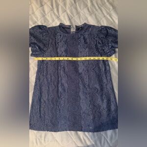 Cable & Gauge Navy Lace Top